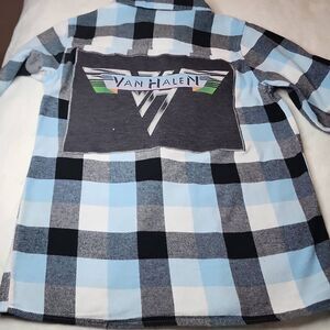 Van Halen Upcycled Airwalk Flannel Tshirt Size Medium